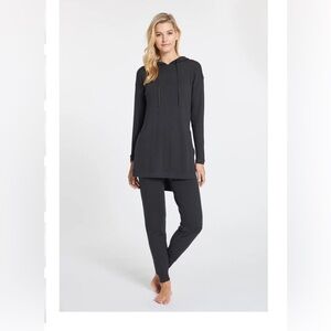 Leimere cashmere blend tunic hoodie sweater NWT